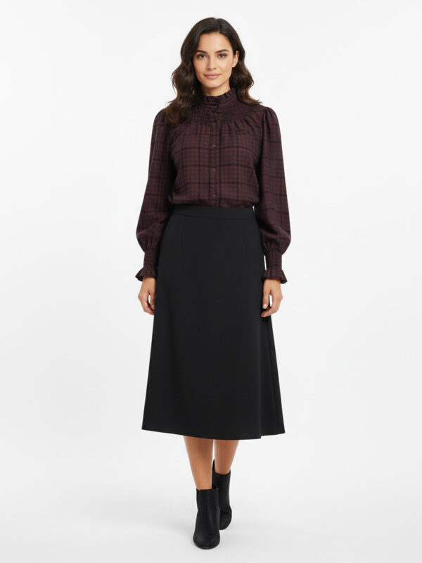 Camisa Lia cuadros vino