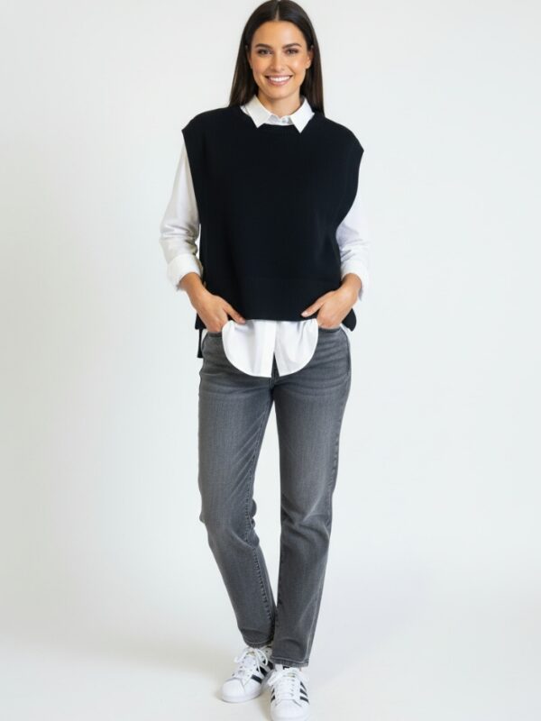 Chaleco punto Luna negro