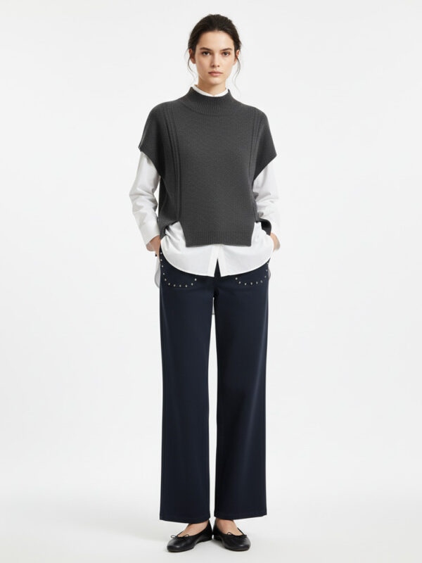 Chaleco punto Alma gris