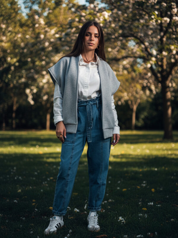 Chaleco Nora casual gris