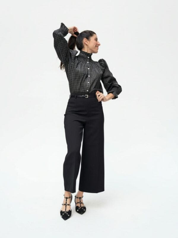 Camisa cuadros Tessa negra