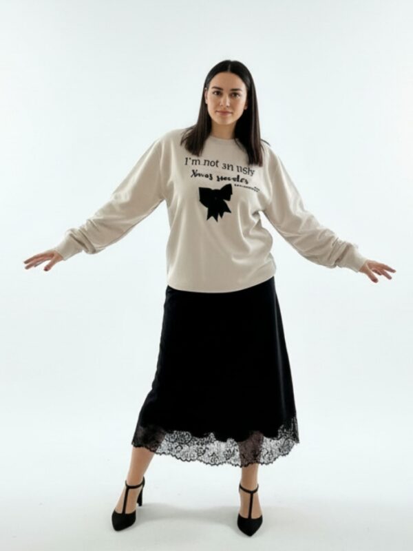 Falda Daniela terciopelo negra