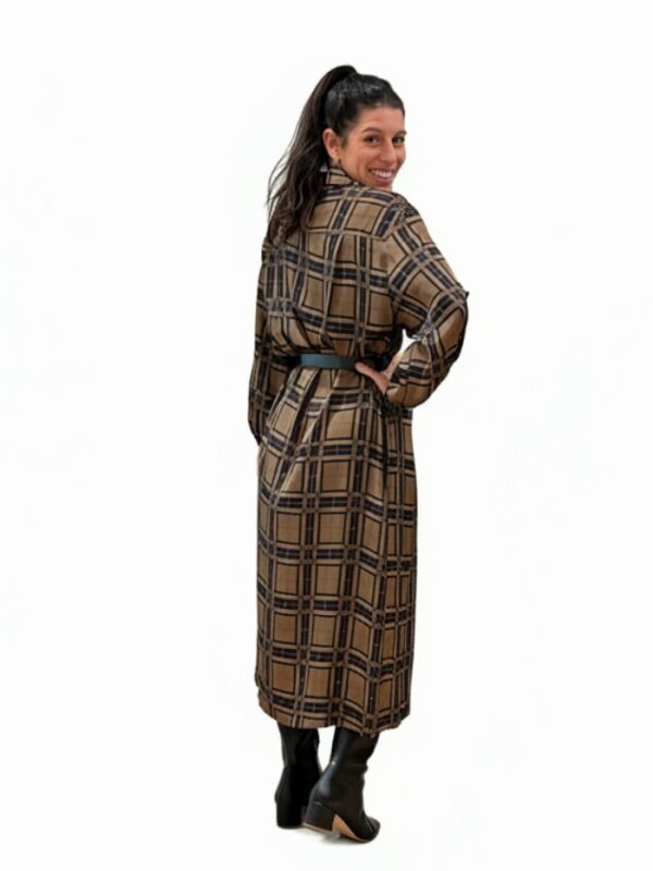 Vestido Anais cuadros verde