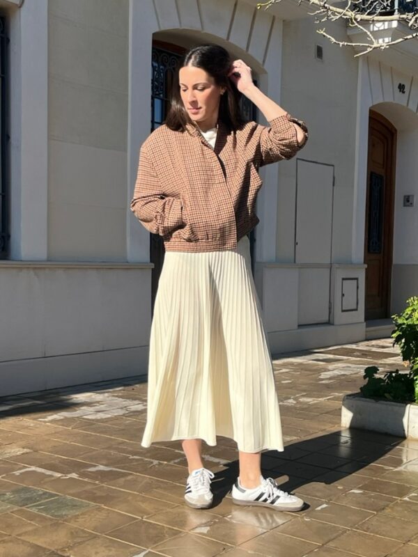 Falda Lorena blanco roto