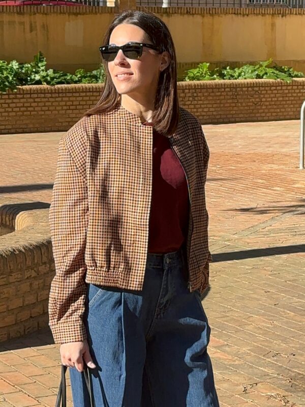 Chaqueta Alicia cuadros marrón